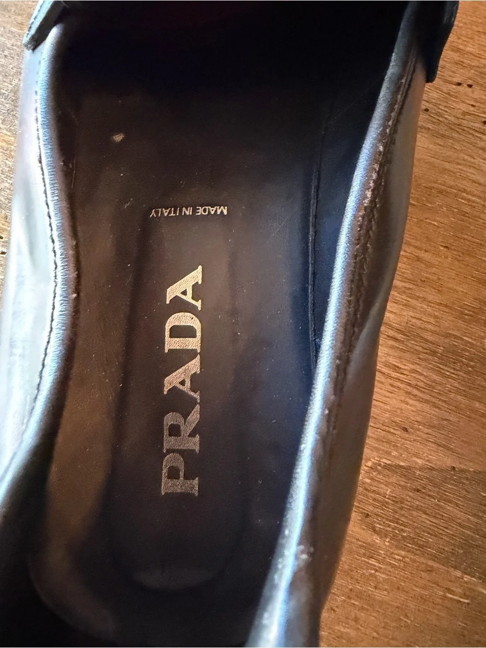 Prada Black Leather Men’s Slip-On Dress Loafers 11